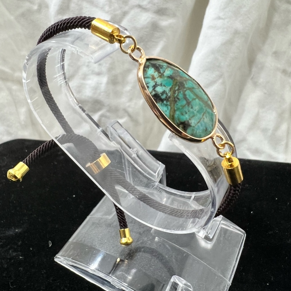 Fashion Jewelry Ladys Genuine African Turquoise Gem
Stone On A Fabric โ๏ธ - Picture 6 of 14